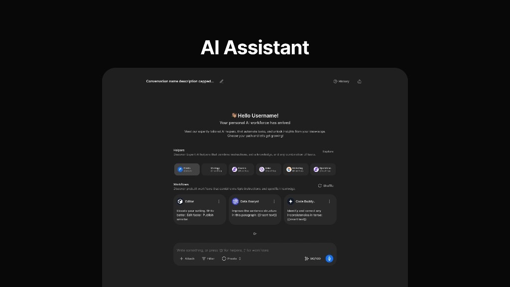Presto AI Assistant: helpers, workflows, and composer for new chat